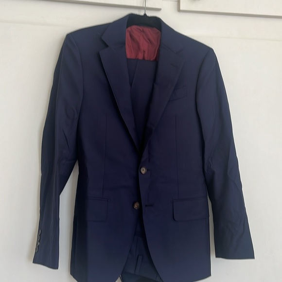 Spier & Mackay Men's 100% Navy Wool Contemporary Fit - Picture 1 of 9